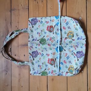 14-**FREE ADD ON** Brand new floral and owls tote bag